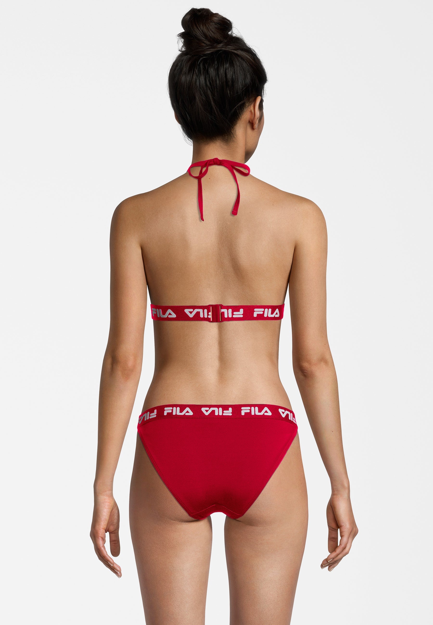 Split Triangle Bikini dans True Red Bikini Fila   