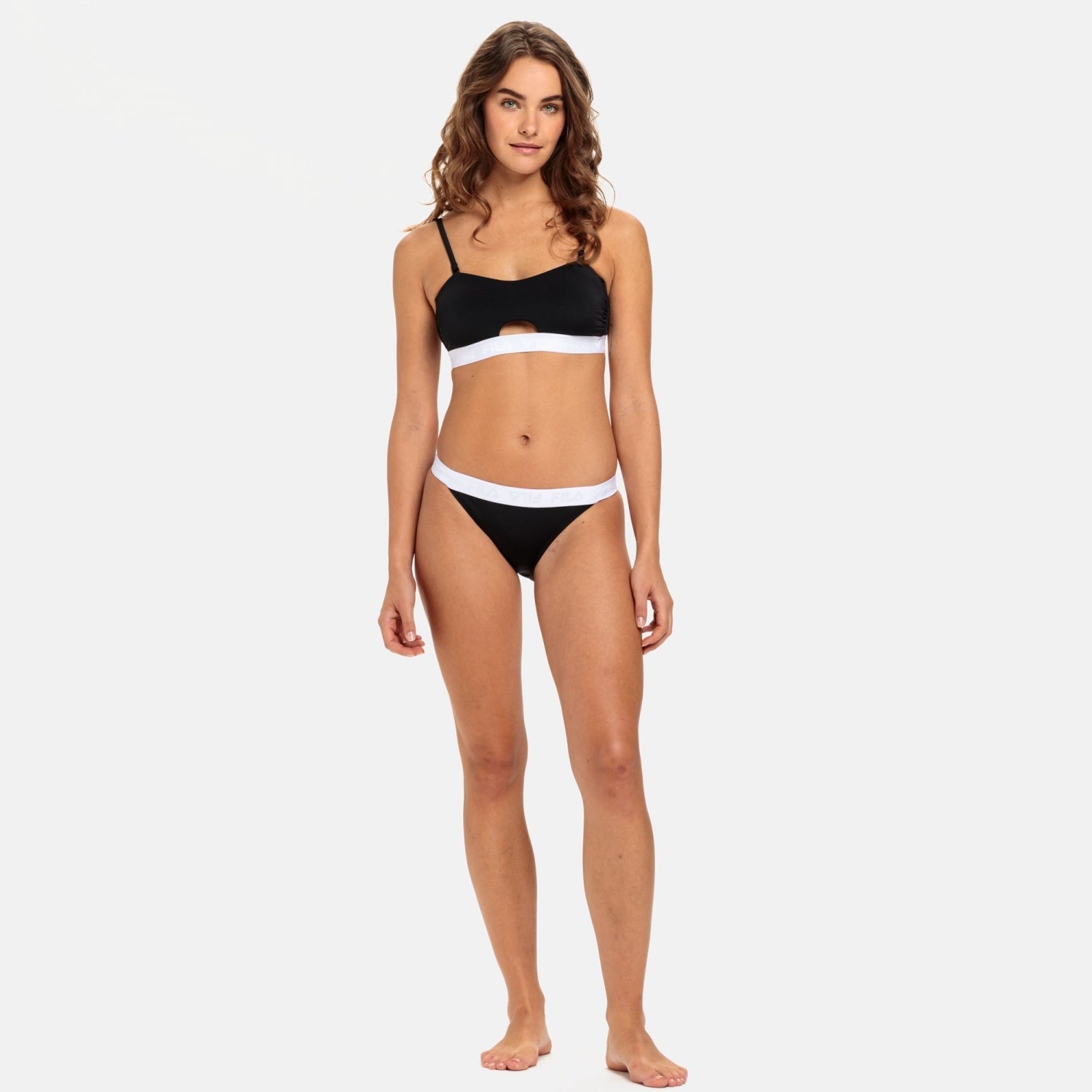 Bikini bandeau Sanming en noir Bikini Fila   