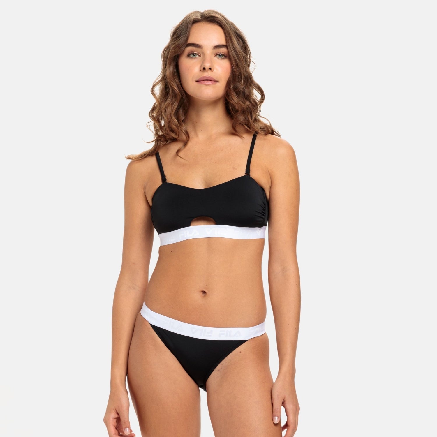 Bikini bandeau Sanming en noir Bikini Fila   