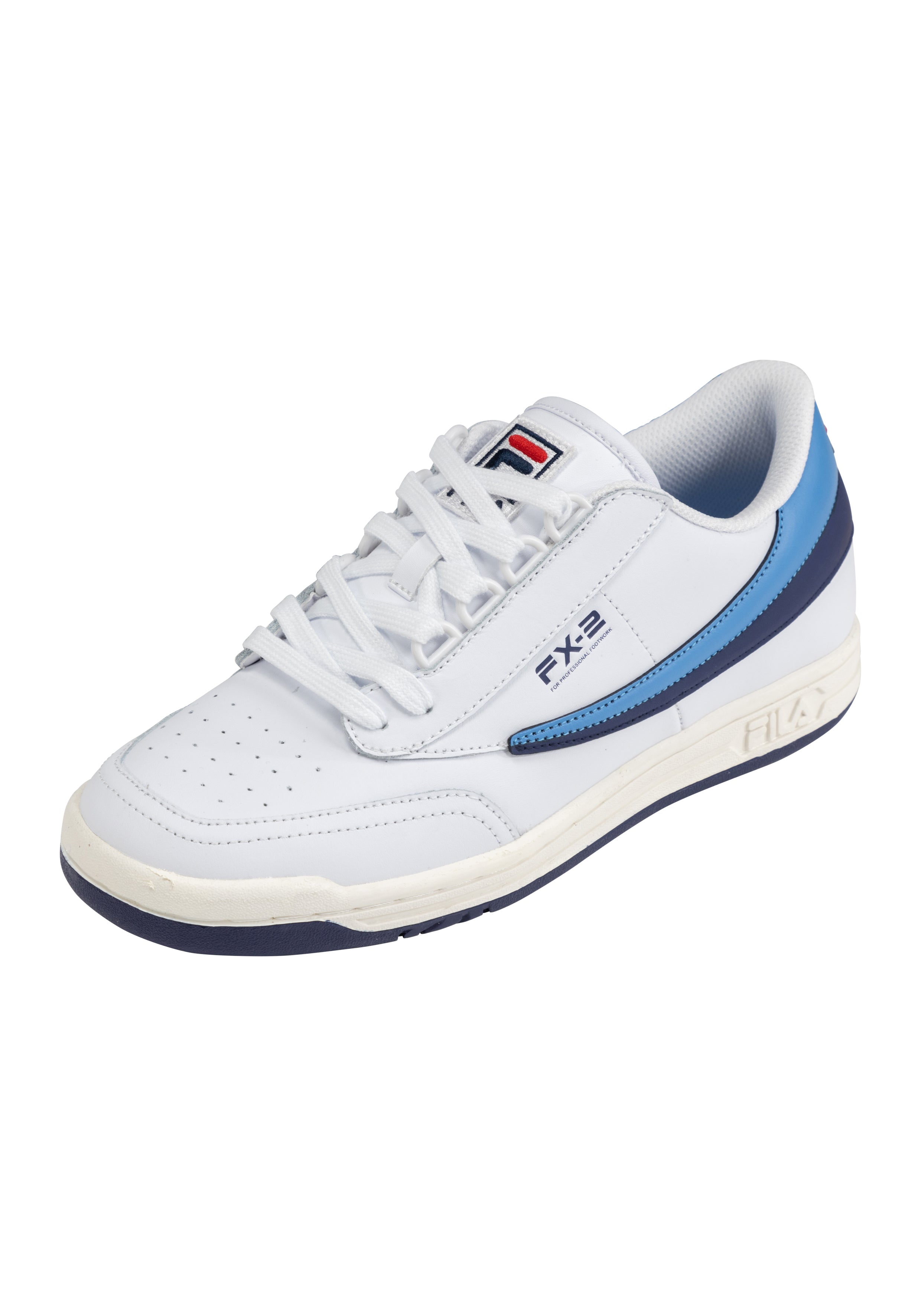 Baskets Original Tennis '83 en blanc-lumière bleue Fila   