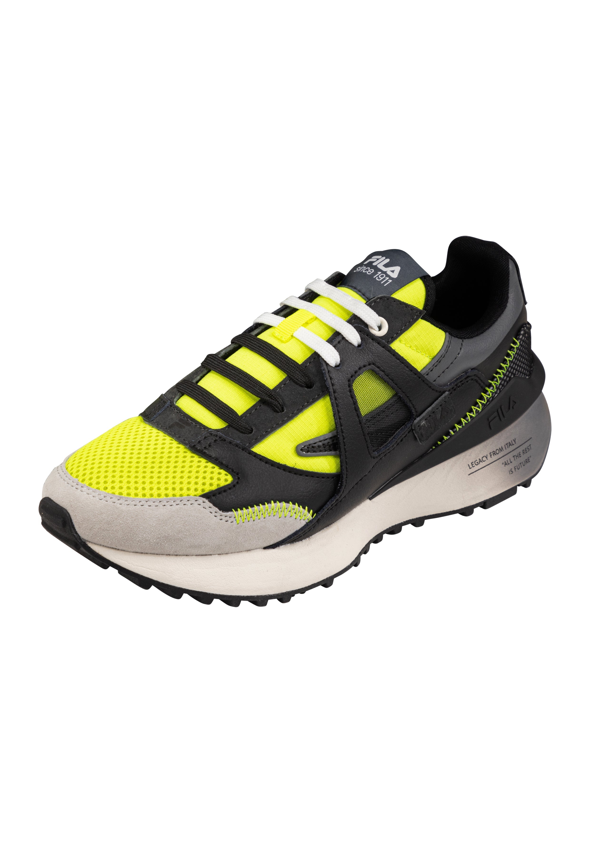 Baskets Contempo in Safety Yellow-Black Fila   