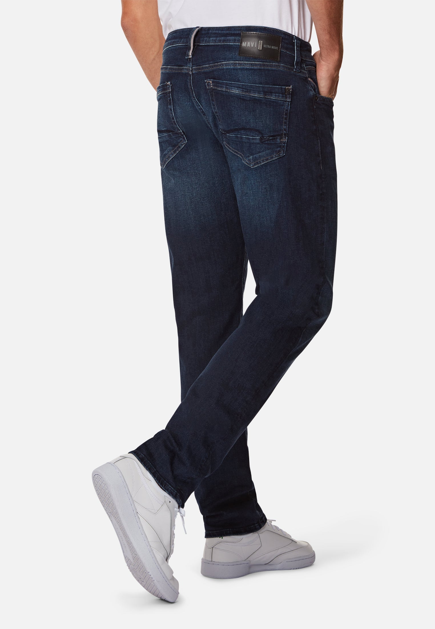 Marcus in Dark Brushed Ultra Move Jeans Mavi   