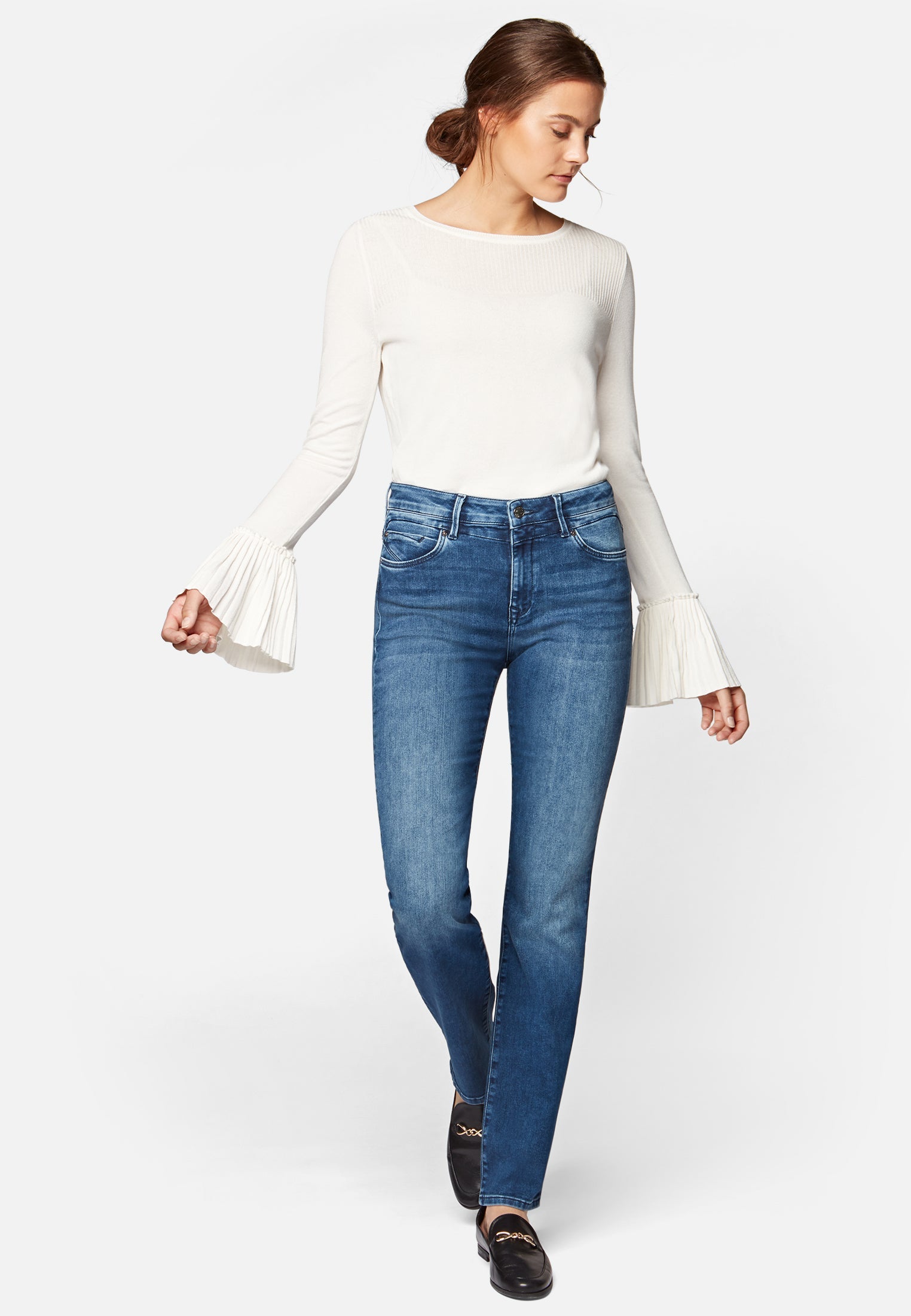 Kendra en jean Indigo Blue Sateen Str Mavi   