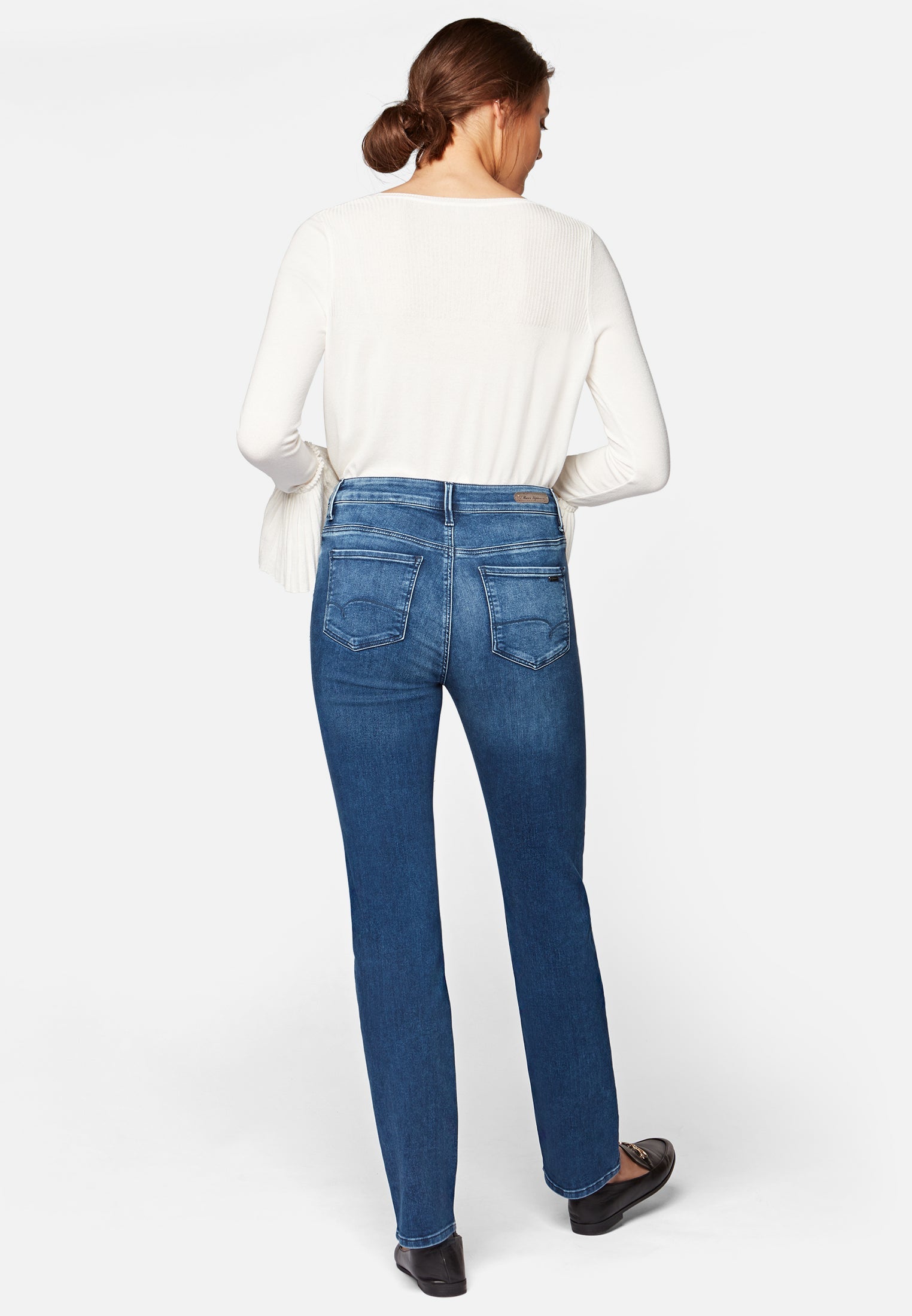 Kendra en jean Indigo Blue Sateen Str Mavi   